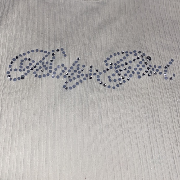 White sparkly tank top - Picture 3 of 4